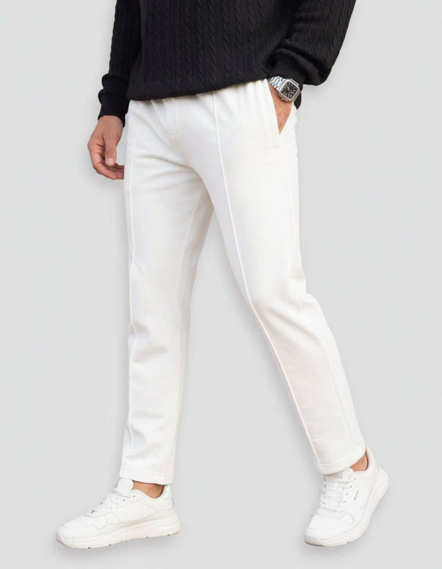 TERRY TROUSER WHITE STRAIGHT FIT