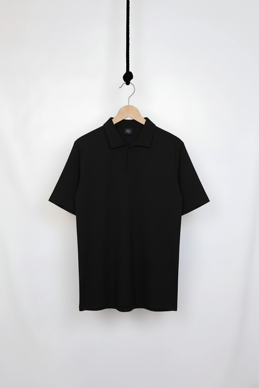 Short Sleeves Polo Shirt - Black