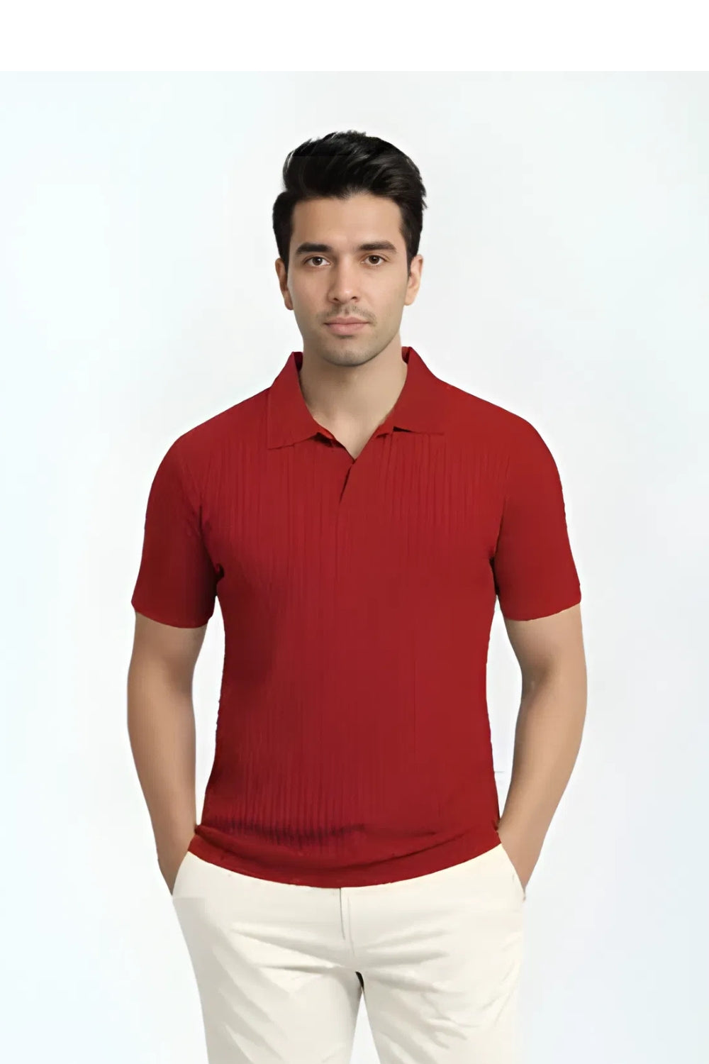 Short Sleeves Polo Shirt - Red
