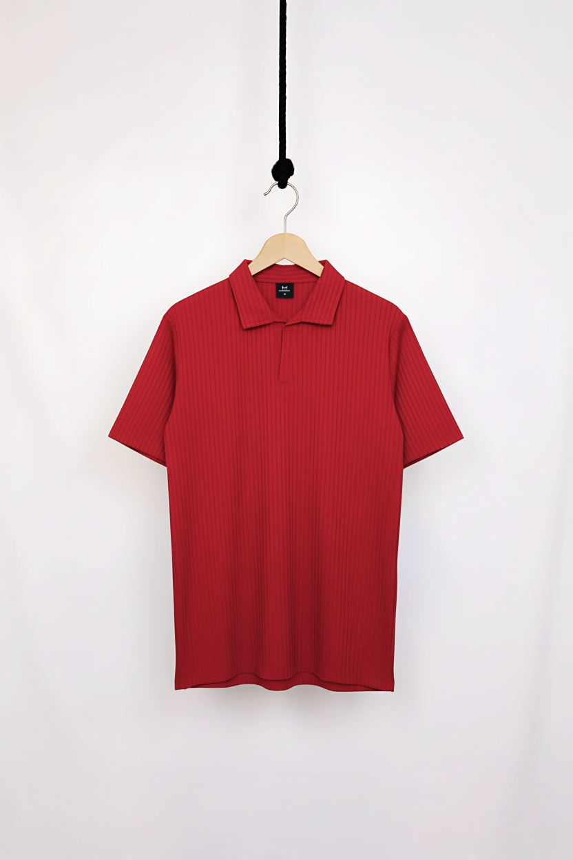 Short Sleeves Polo Shirt - Red