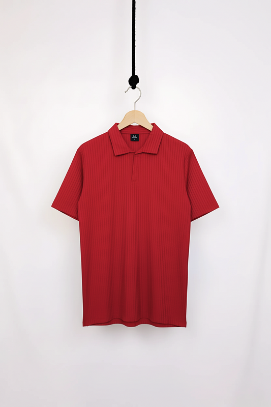 Short Sleeves Polo Shirt - Red
