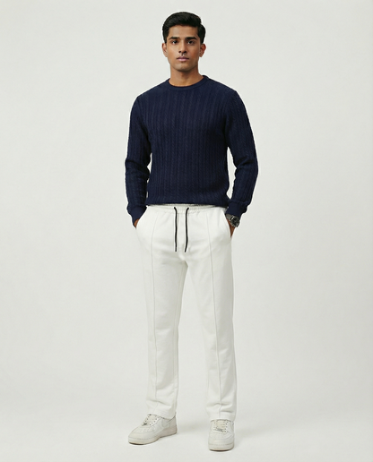 TERRY TROUSER WHITE RELAXED FIT