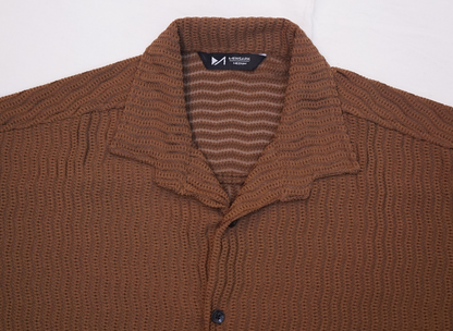 Half Sleeves Shirt - Crinkle Brown