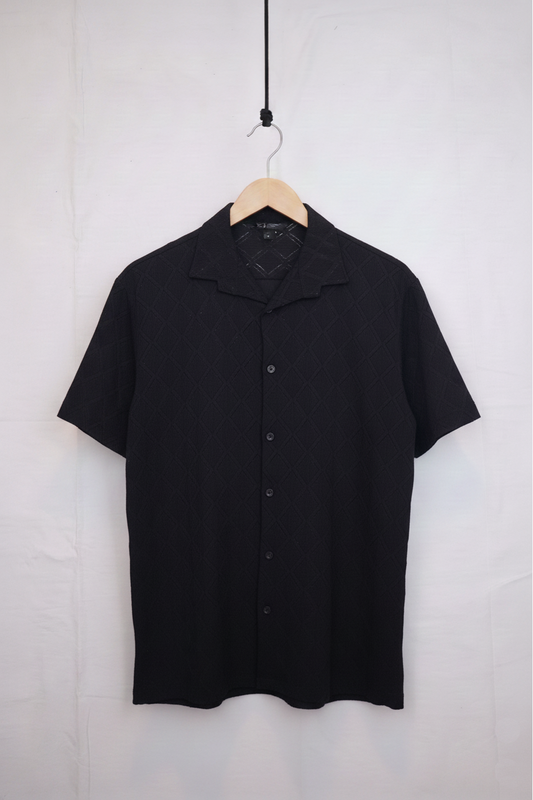 Half Sleeves Shirt - Crinkle Black