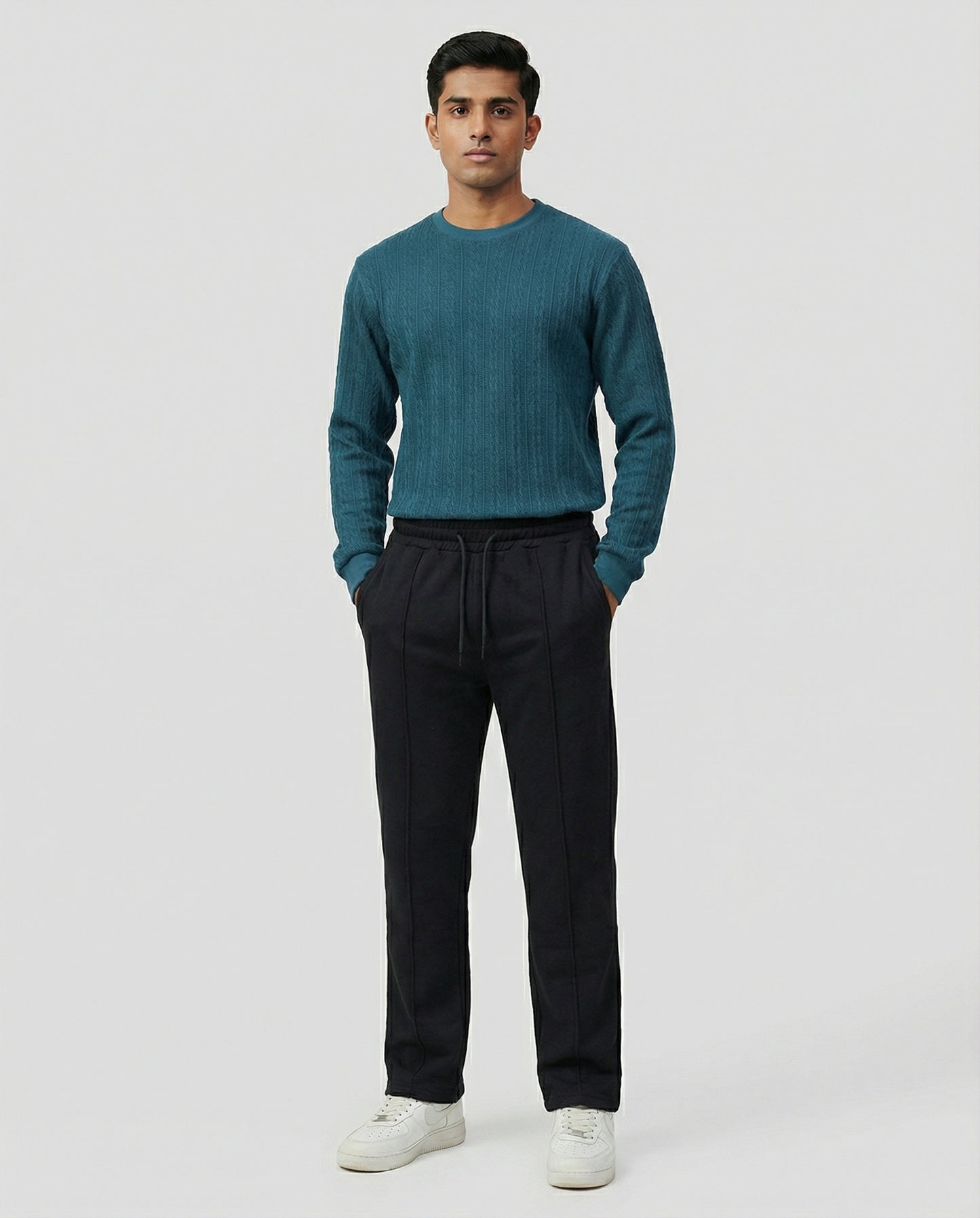 TERRY TROUSER BLACK RELAXED FIT