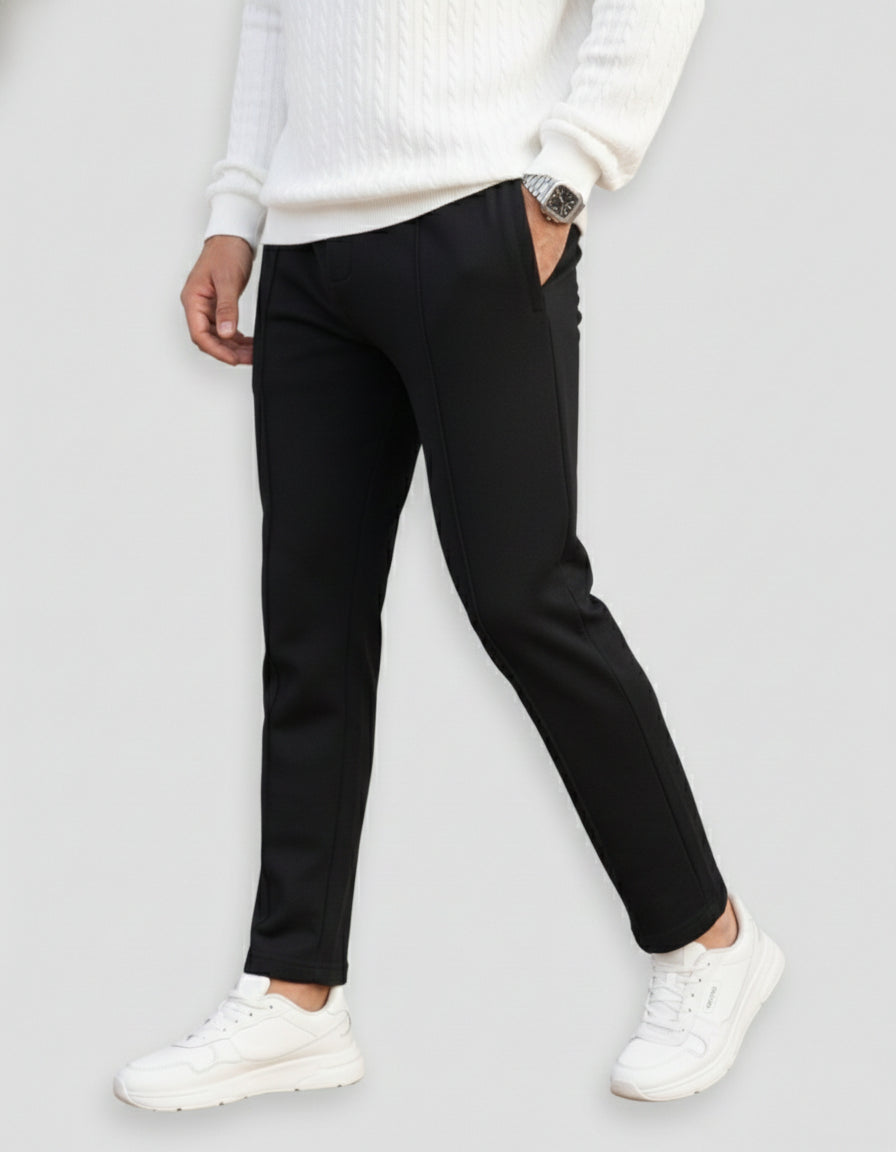 TERRY TROUSER BLACK STRAIGHT FIT