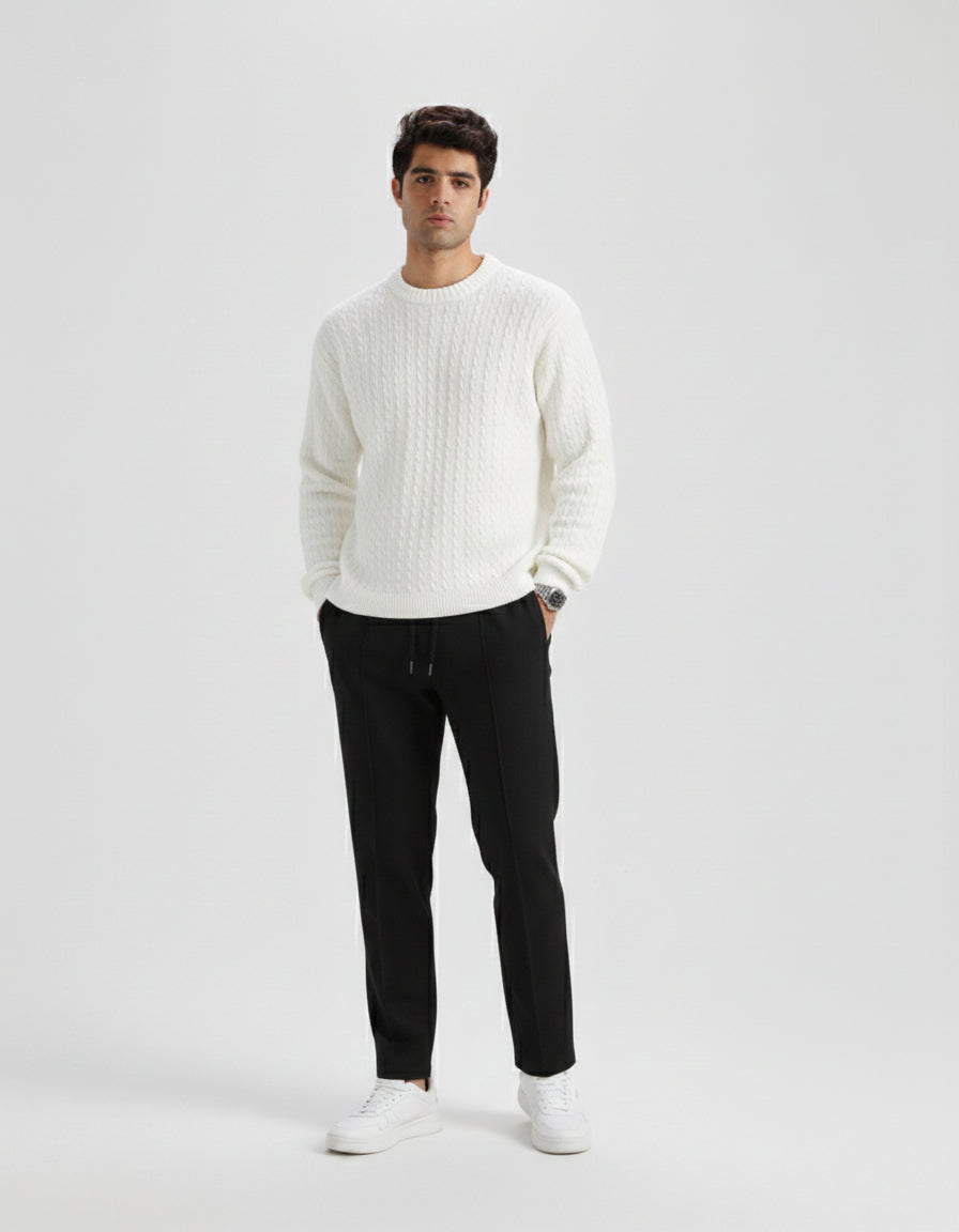 TERRY TROUSER BLACK STRAIGHT FIT