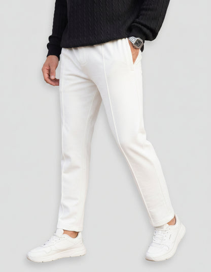 TERRY TROUSER WHITE STRAIGHT FIT